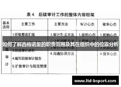 如何了解西格诺里的职责范围及其在组织中的位置分析
